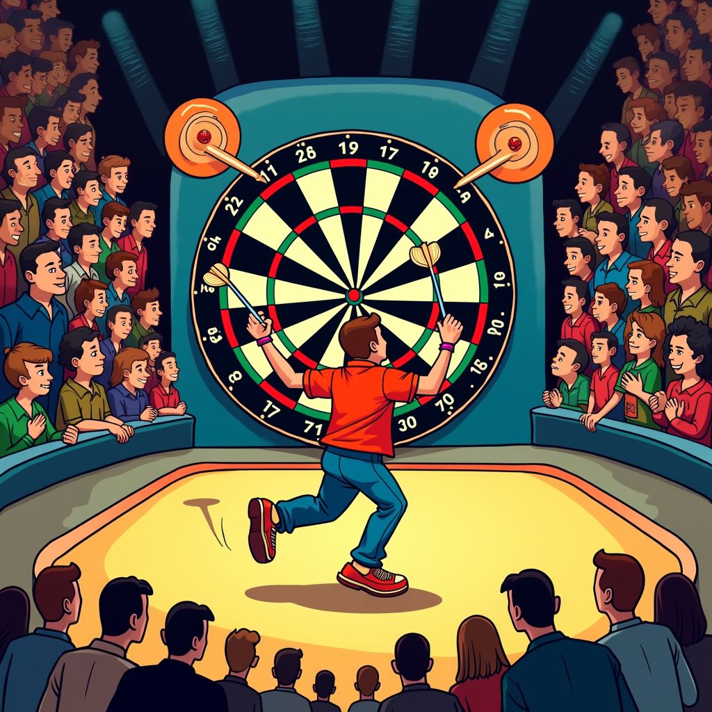 Engelse debutant maakt dartsgeschiedenis door elf dubbels achter elkaar te raken