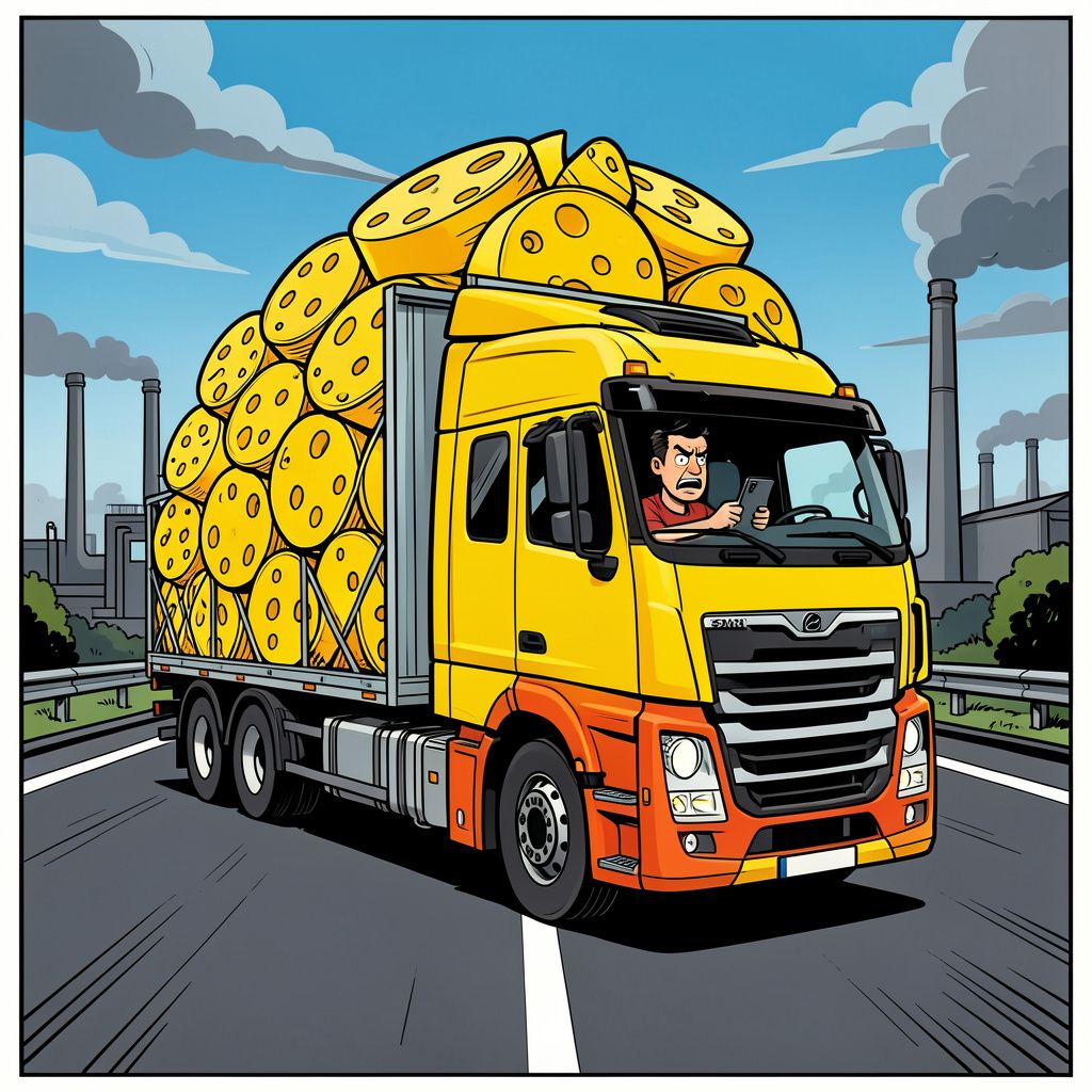 Een vrachtwagen vol emmentalerkaas verdwijnt spoorloos na een online-deal.