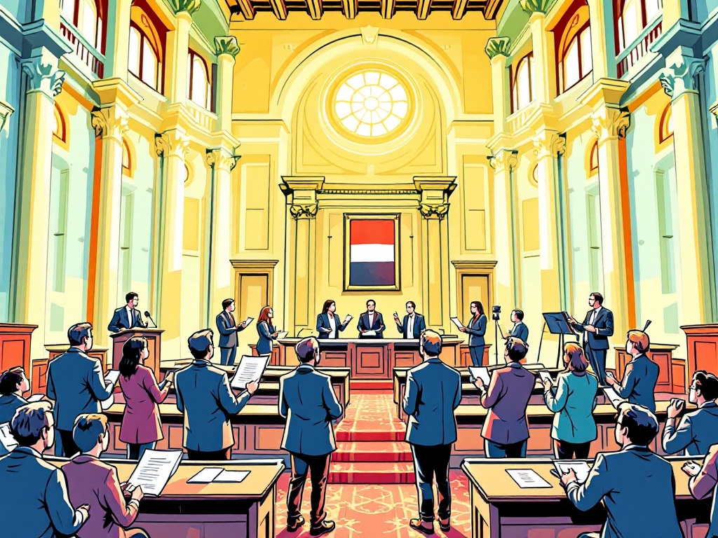Acht Burgerlijke Stemmen: De Democratie Spreekt in de Statenpassage