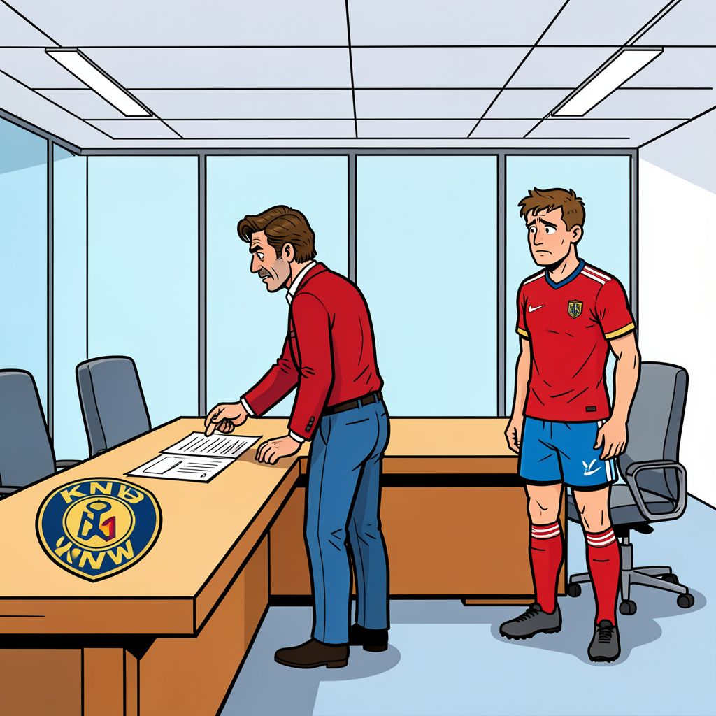 Arne Slot liet de KNVB vlak voor de handtekening met lege handen achter.