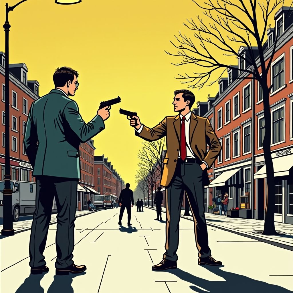 Een ruzie op het Frederiksplein escaleerde gisteravond tot een schietpartij