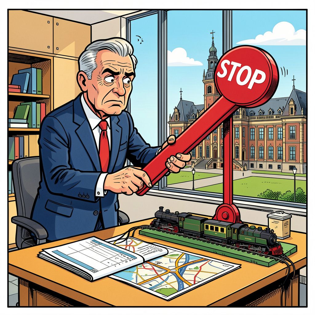 Minister Karremans zet de rem op onze wegen en spoorwegen door een miljardentekort.