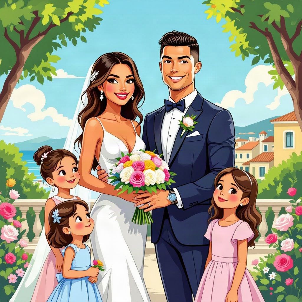 Na tien jaar wachten zijn Cristiano Ronaldo en Georgina Rodríguez eindelijk getrouwd.