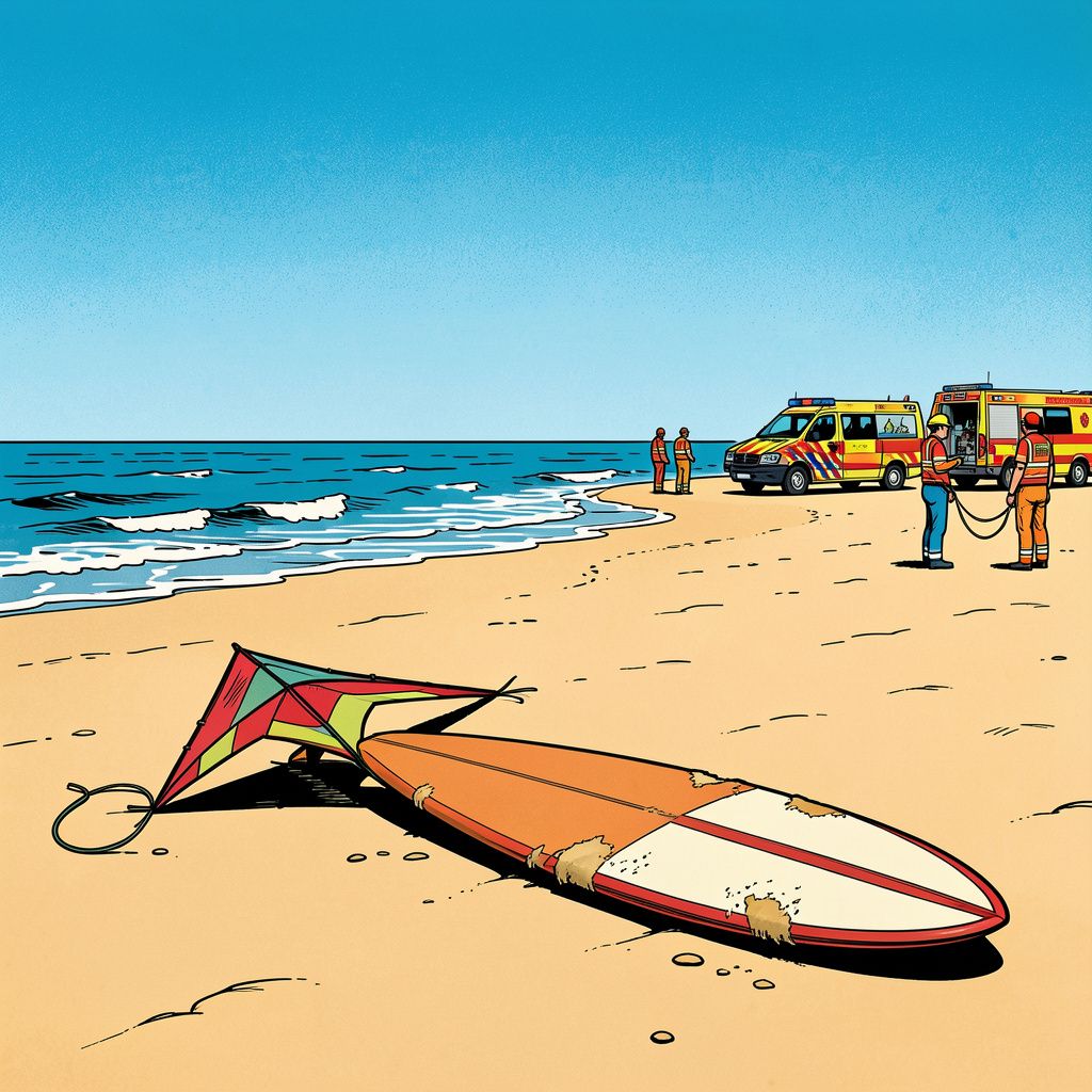 Hulpdiensten vinden kite en board van vermiste tiener bij Scheveningen, maar staken de zoektocht.
