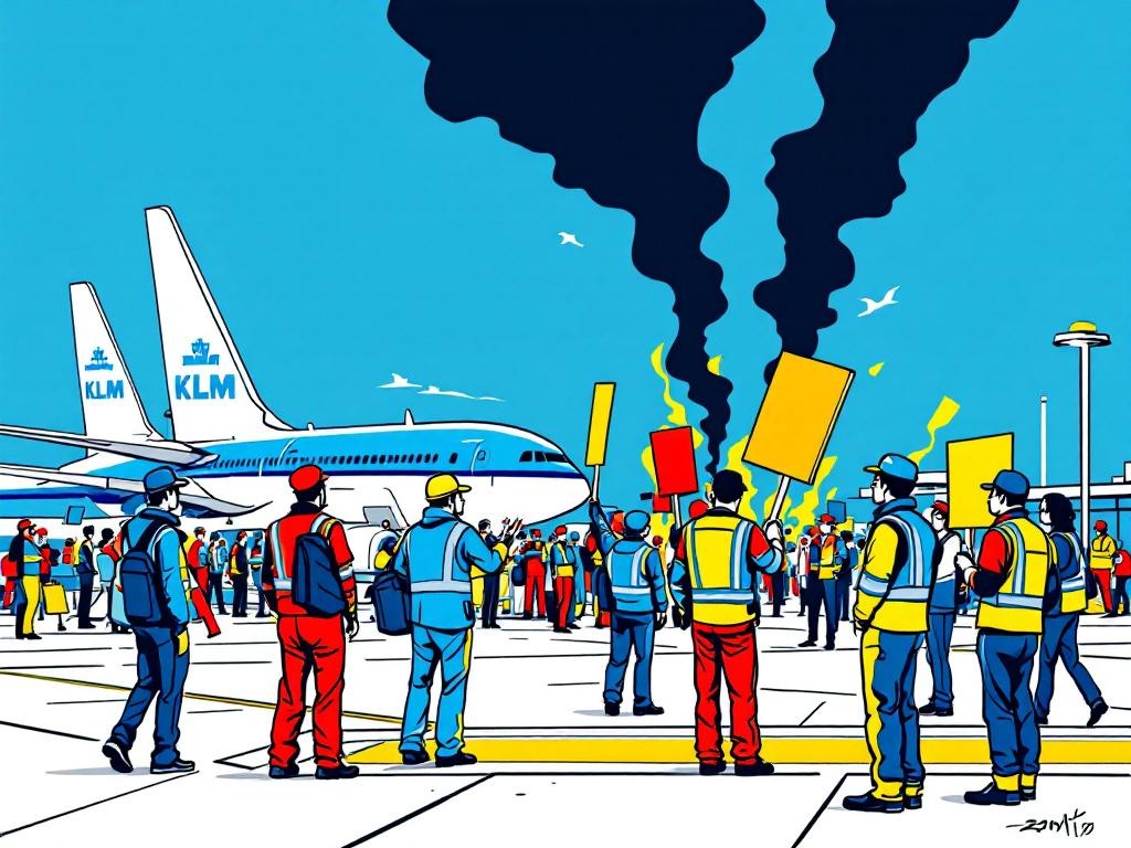 KLM-grondpersoneel plat: 24 uur durende staking zet luchtvaart op scherp