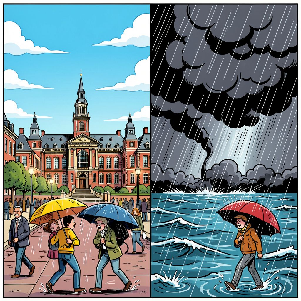 Geniet nog snel van de zon, want er komen monsterregens aan in Den Haag.