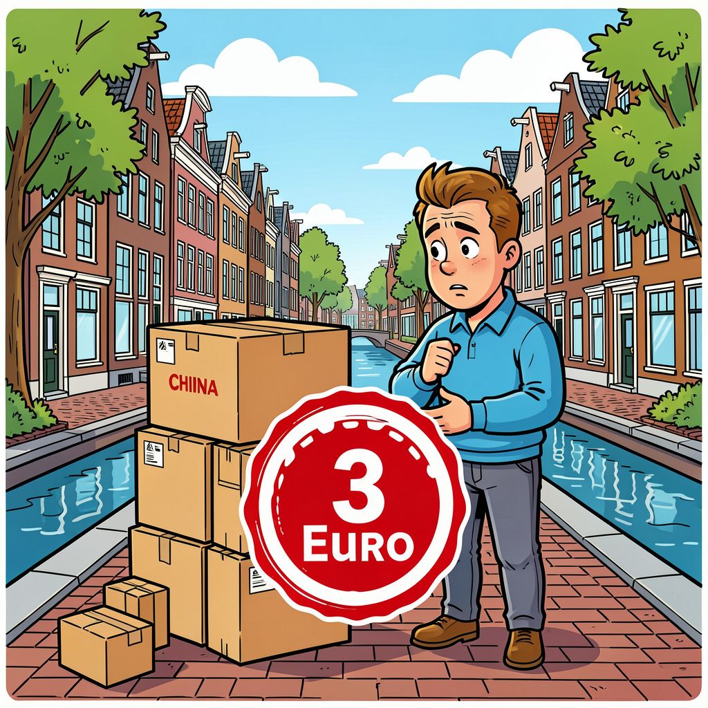 Nederlanders kopen massaal goedkope spullen over de grens, maar een nieuwe heffing stopt de Chinese pakketjesstroom.