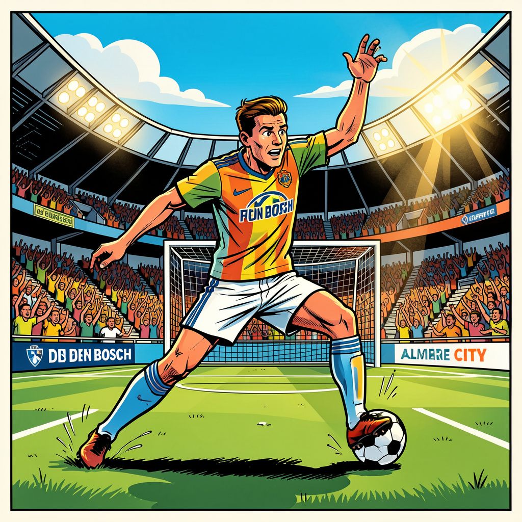 FC Den Bosch steelt late zege na bizarre week vol voedselvergiftiging