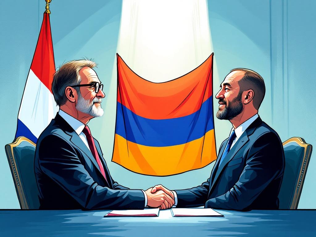 Diplomatieke rel door omgekeerde Armeense vlag bij ontmoeting Schoof