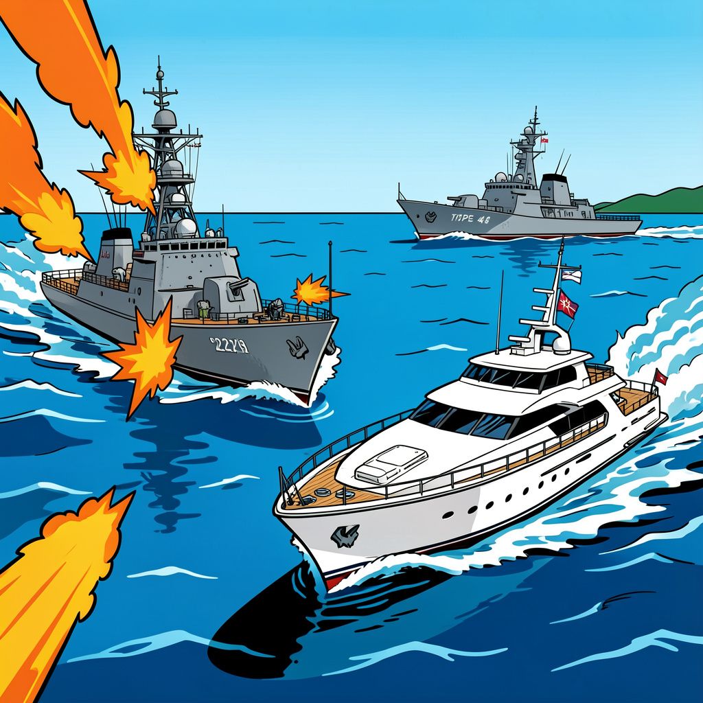 russisch oorlogsschip vuurt schoten af op brits jacht – wat gebeurde er precies in het kanaal?