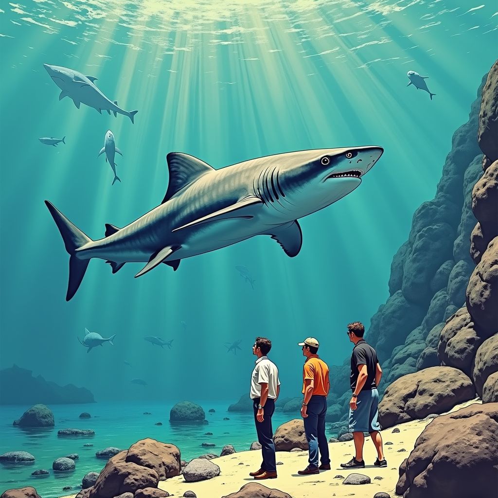 Reuzenhaai van 10 meter zwemt voor Kroatische kust en verrast wetenschappers