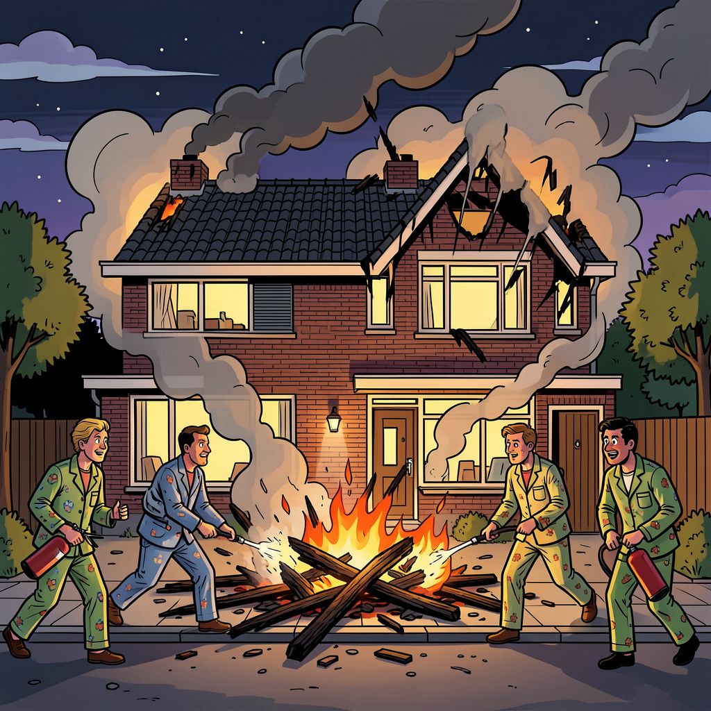 Alweer schrikt een Nijmeegse straat wakker door een harde klap bij hetzelfde huis.