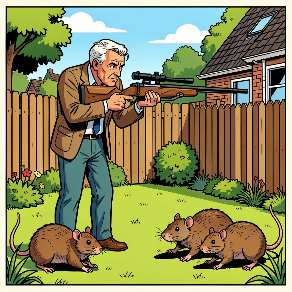 Een Utrechtse man schiet met een luchtbuks op ratten in zijn tuin en krijgt geen straf.