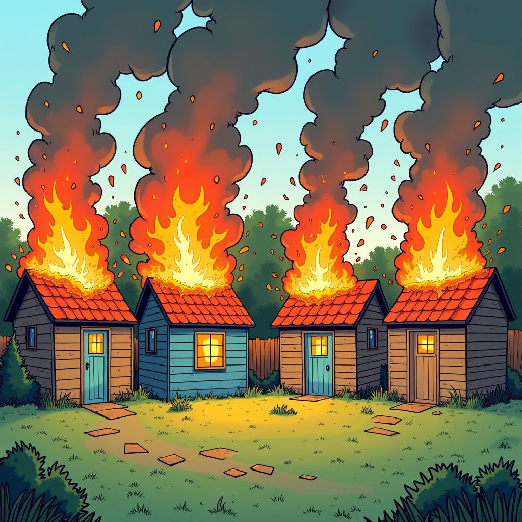 Vier schuren branden volledig af in Apeldoorn, ruiten springen door hitte