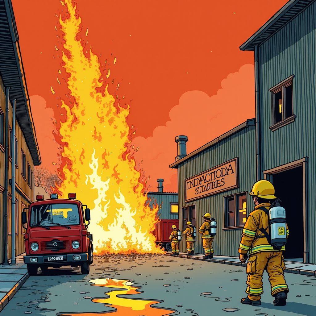 Brandweer laat loods van 2000 vierkante meter gecontroleerd uitbranden in Nijverdal