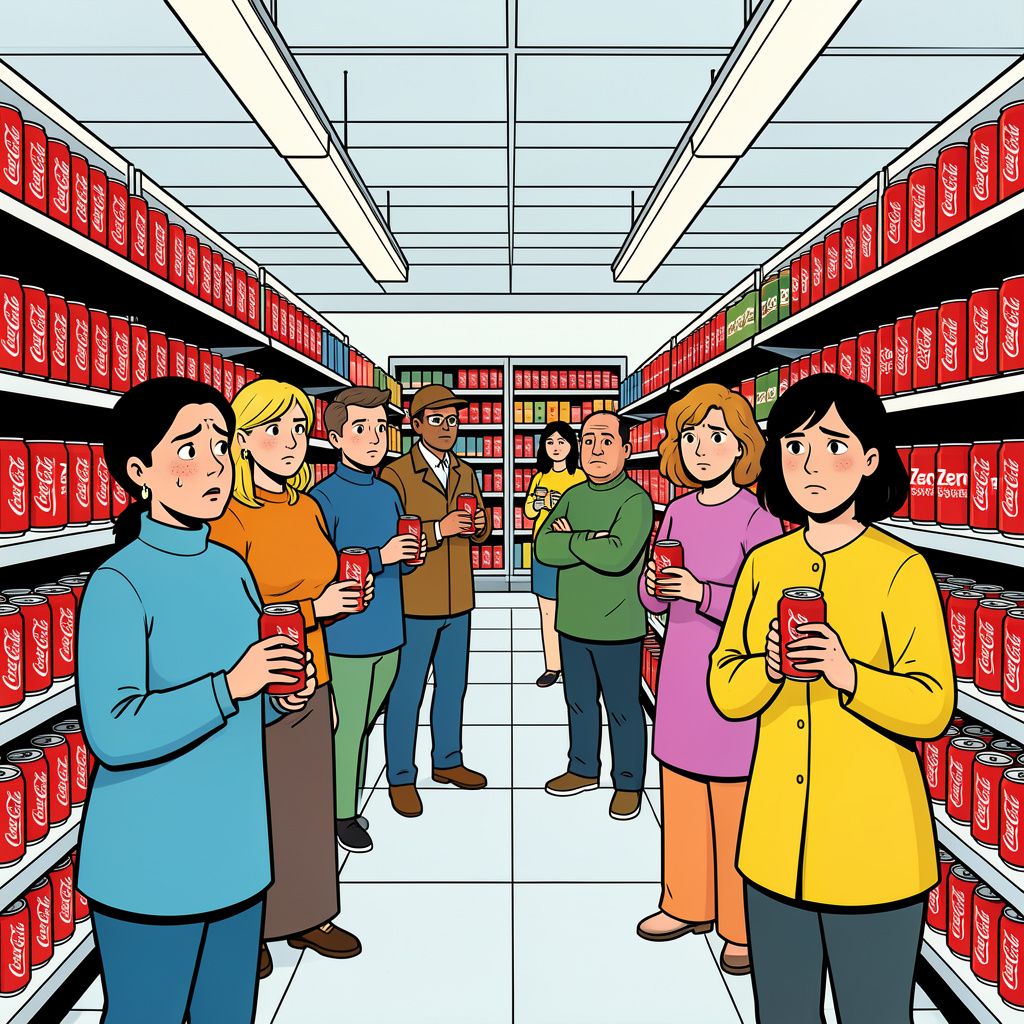 Coca-Cola steekt zijn blikjes in een nieuw jasje en dat zorgt voor grote verwarring in de supermarkt.