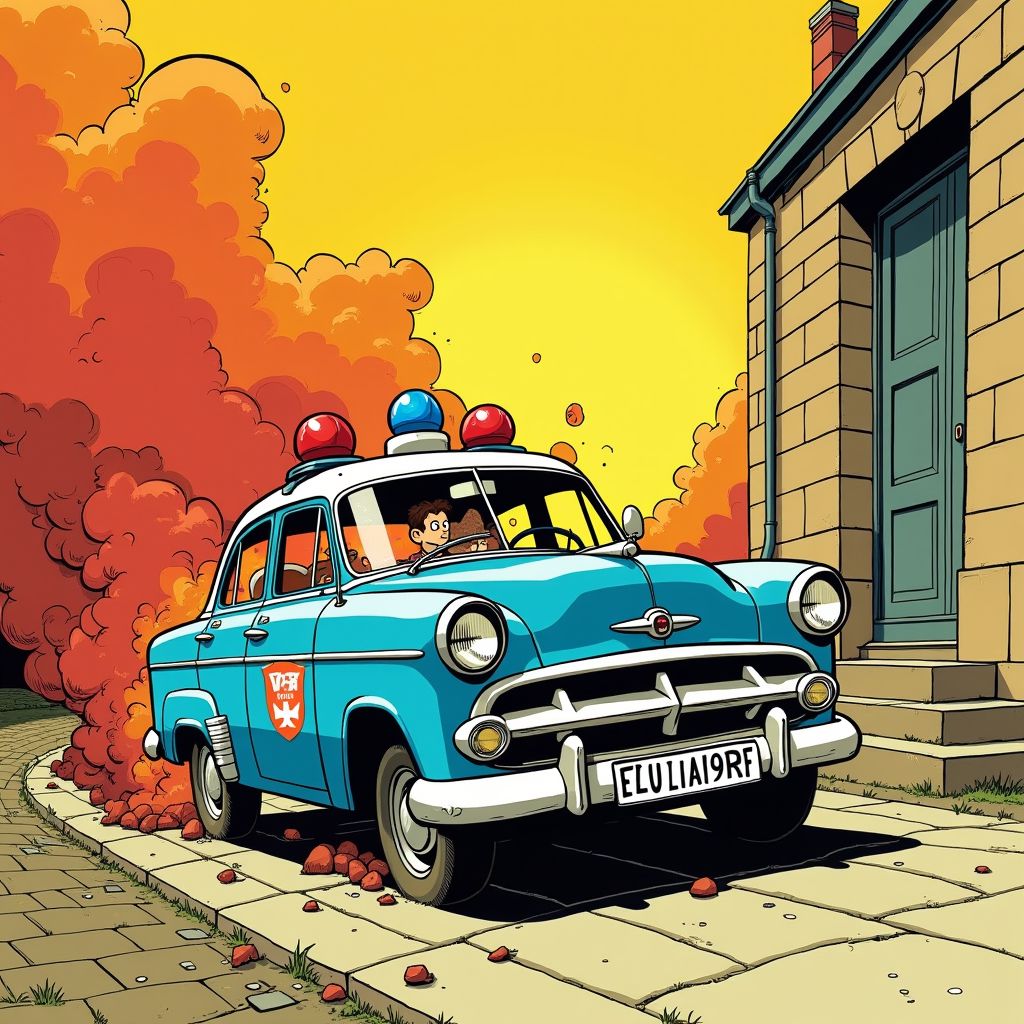 Politieauto vliegt over asfaltberg en crasht zwaar op N273