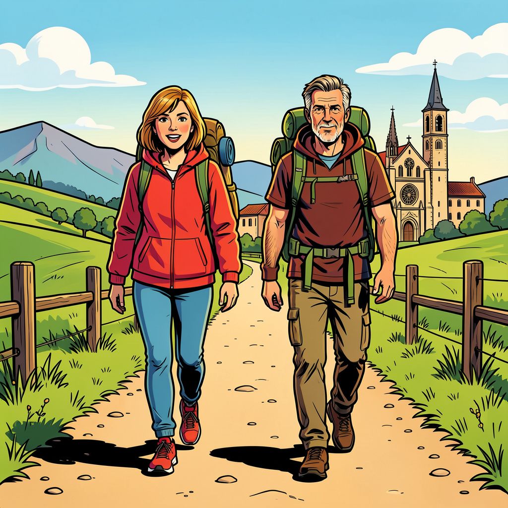 Acht bekende Nederlanders trotseren te voet de barre tocht naar Santiago de Compostela.
