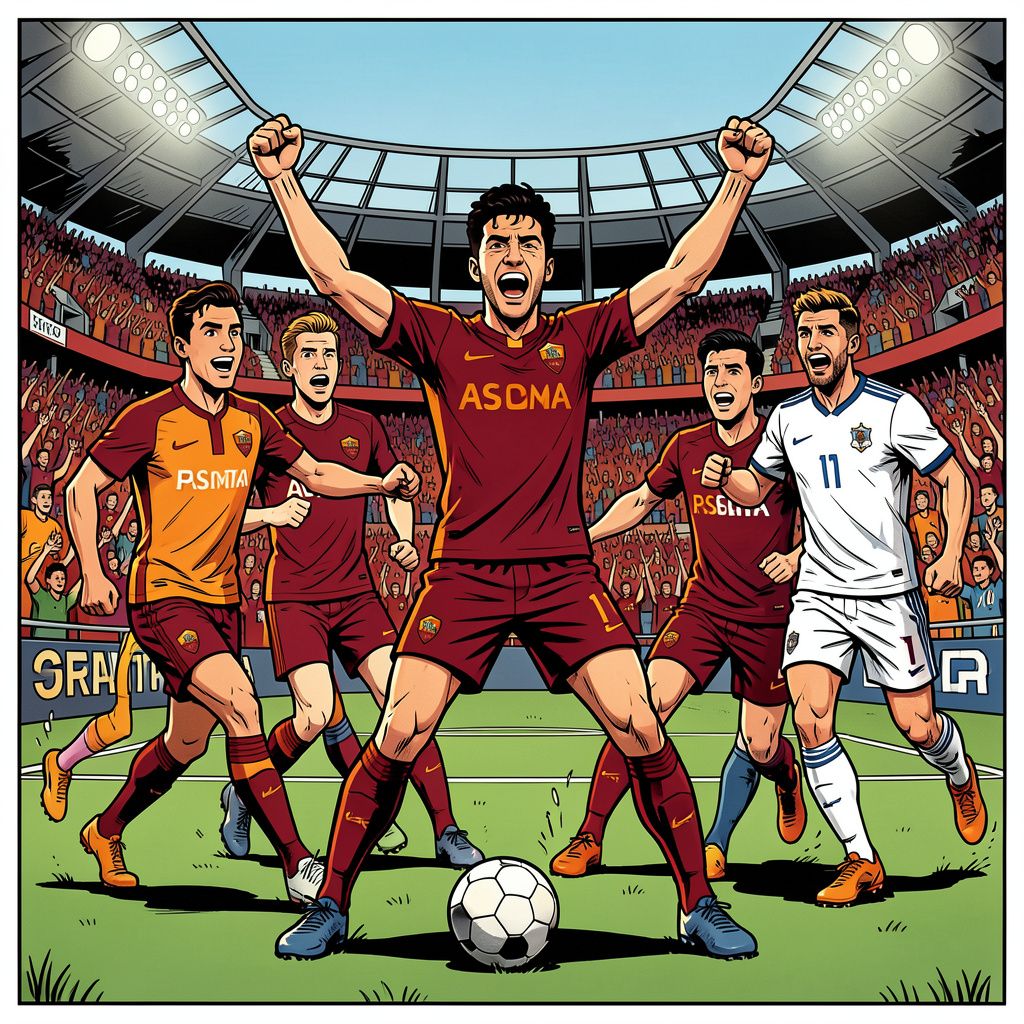 Donyell Malen schiet AS Roma met een sensationele hattrick direct naar de top van de Serie A.