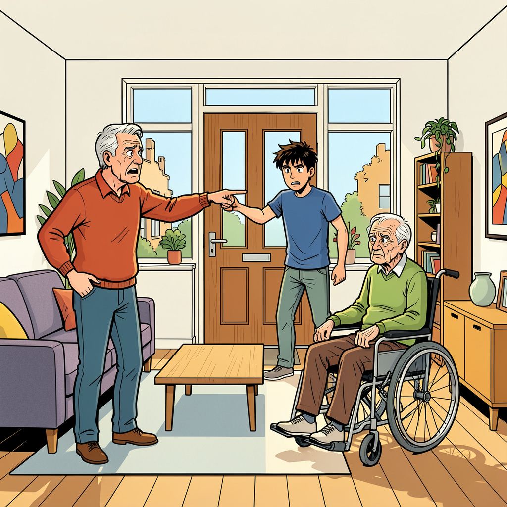 Wanhopige ouders eisen via de rechter dat hun volwassen zoon het huis verlaat.