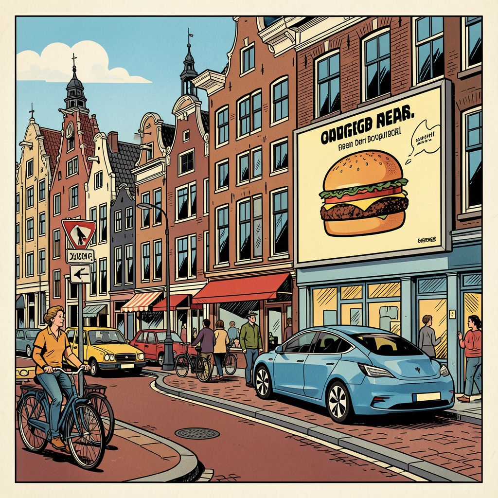 Amsterdam verbiedt vlees- en fossiele reclames maar handhaaft pas vanaf 2027