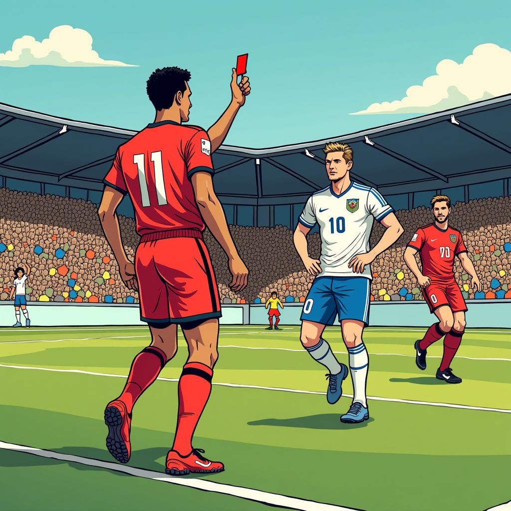 Dumfries krijgt rood in chaotische openingsfase tegen Ecuador terwijl Koeman zeven spelers wisselt