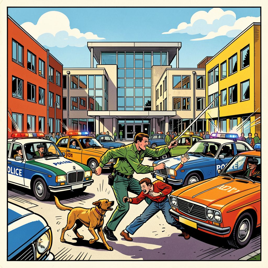 Zes politieauto's en hondengeleider rukken uit voor vechtpartij in azc Dronten