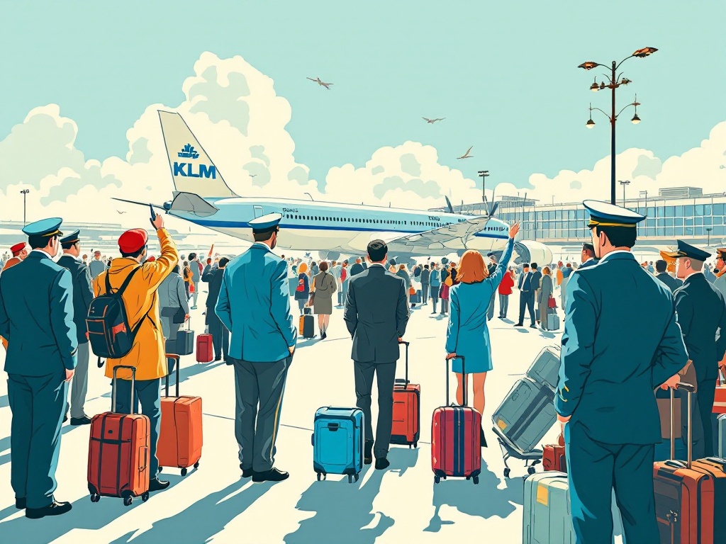 KLM-staking: 27.000 passagiers getroffen door twee uur grondpersoneel-chaos