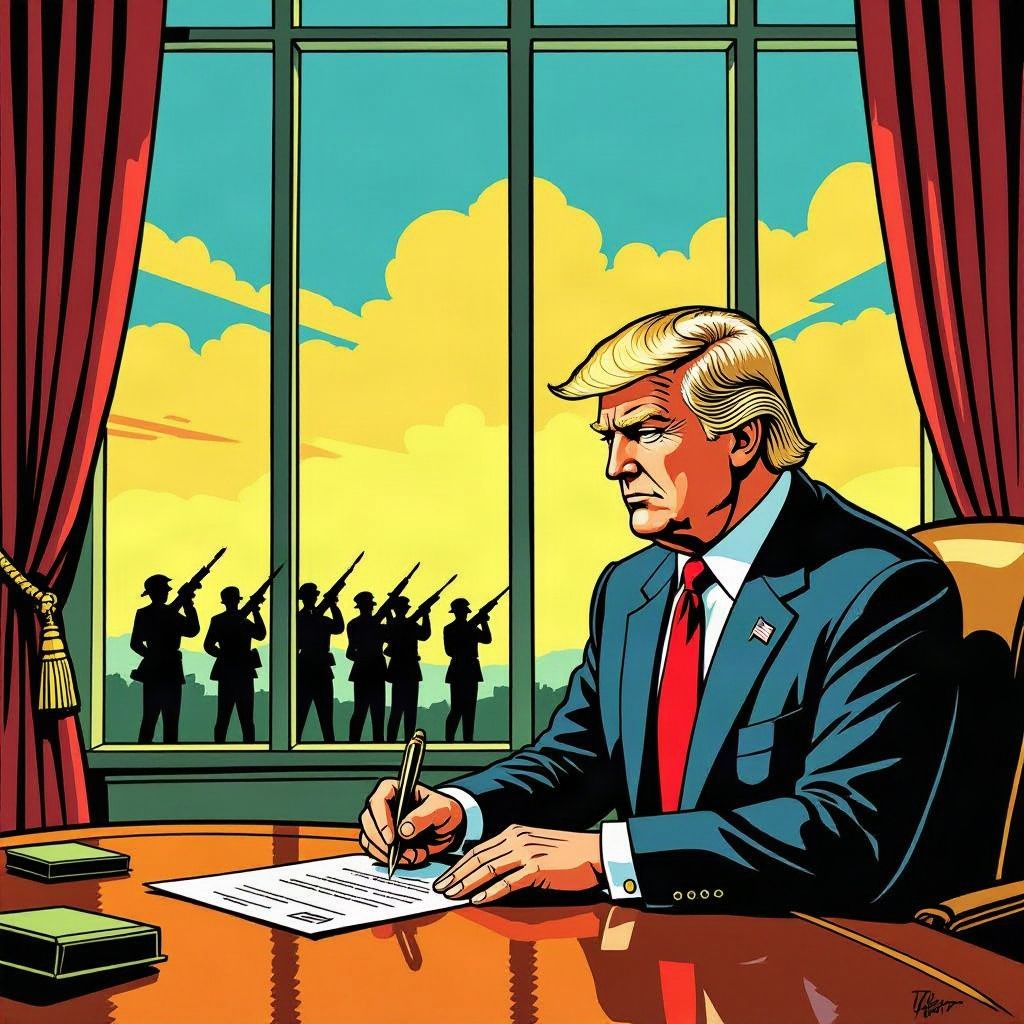 Trump keurt na 65 jaar weer een militaire executie per vuurpeloton goed.