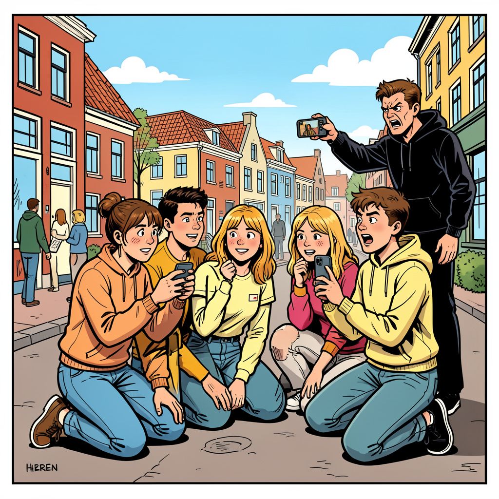 Spaanse uitwisselingsscholieren gedwongen te knielen en gefilmd met wapen in Haren