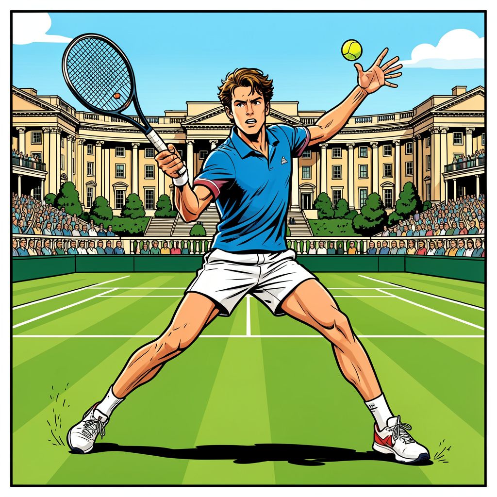 Jannik Sinner slaat zich op een snikheet Wimbledon langs Jan-Lennard Struff naar de halve finale.