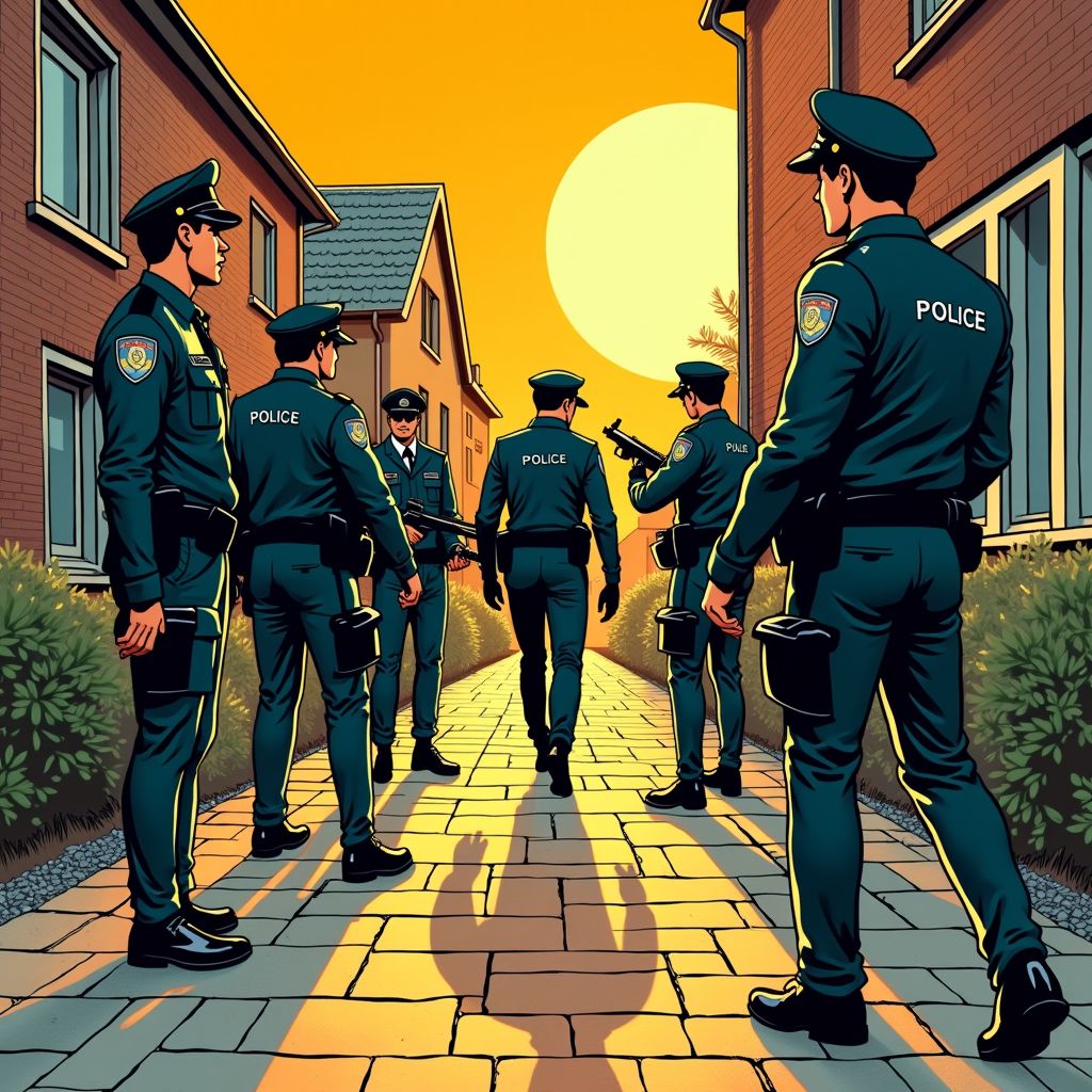 Politie valt met 150 man binnen bij bekende crimineel Marcel C. in Geleen