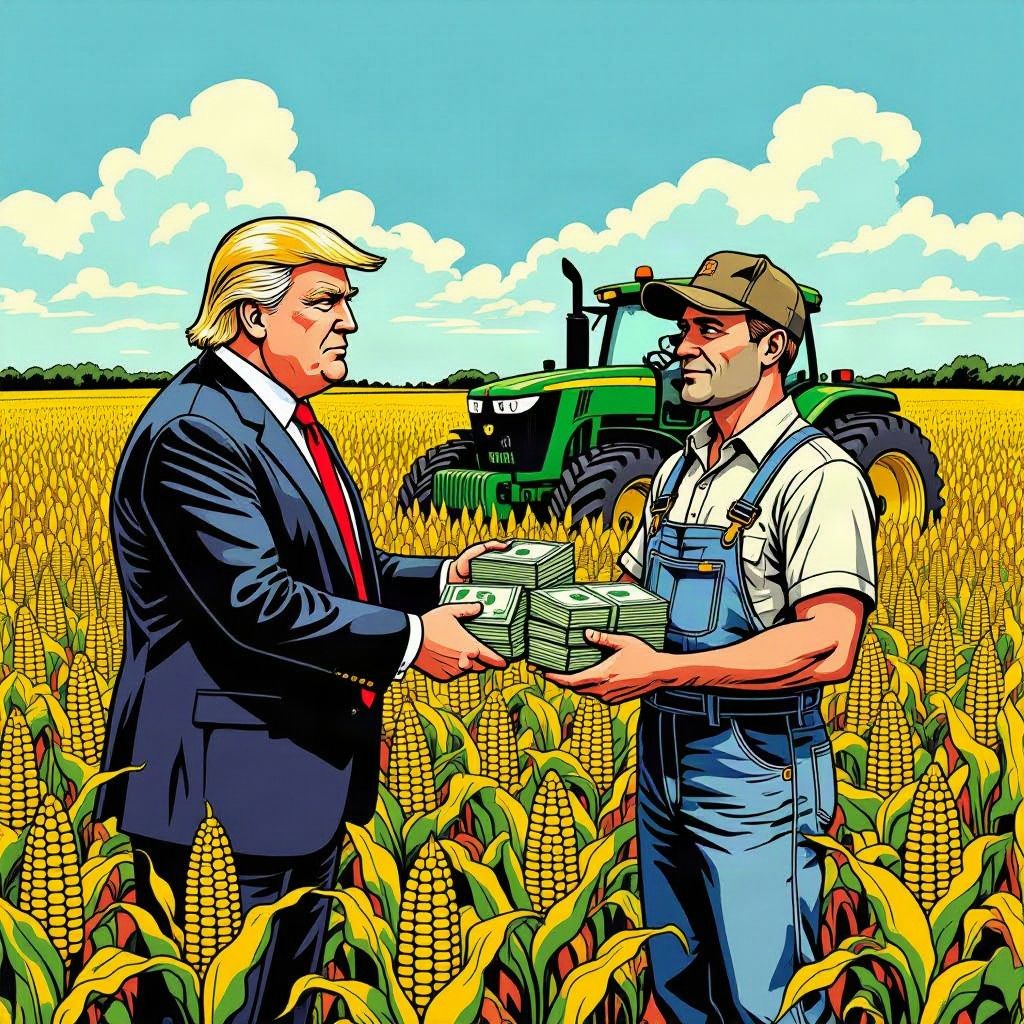 President Trump geeft miljarden dollars aan Amerikaanse boeren om dure diesel te compenseren.