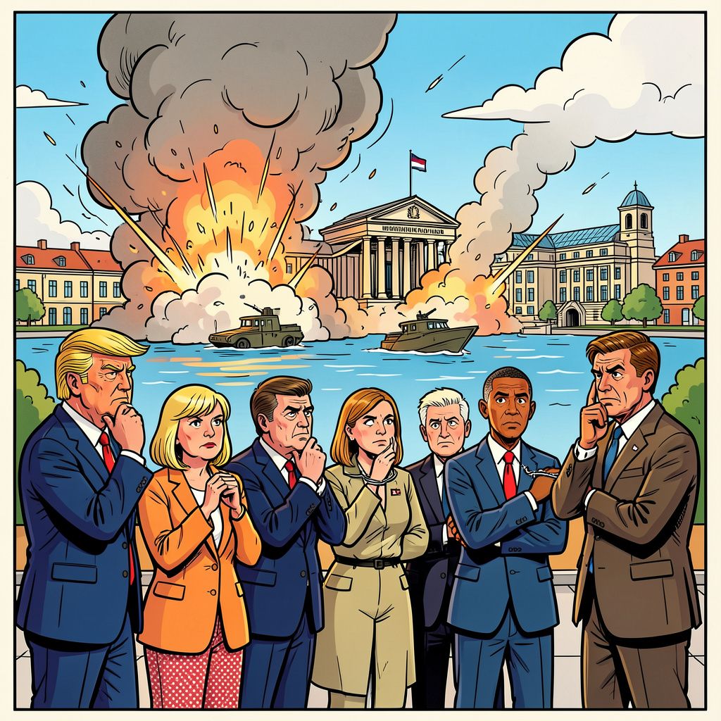 Het Nationale Theater toont hoe Trump Den Haag zou bombarderen als Obama wordt gearresteerd