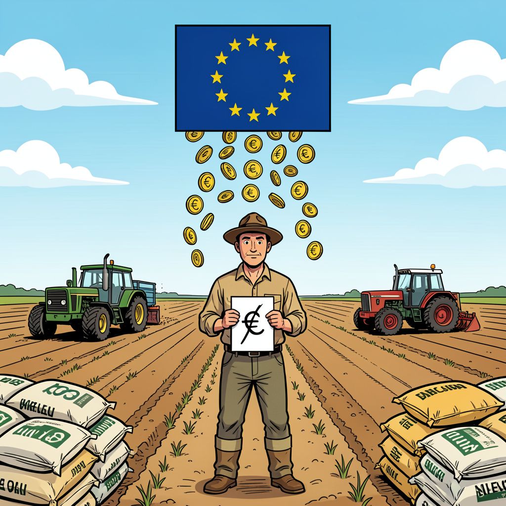 Onze boeren krijgen vijftien miljoen euro uit Brussel voor dure diesel en mest.