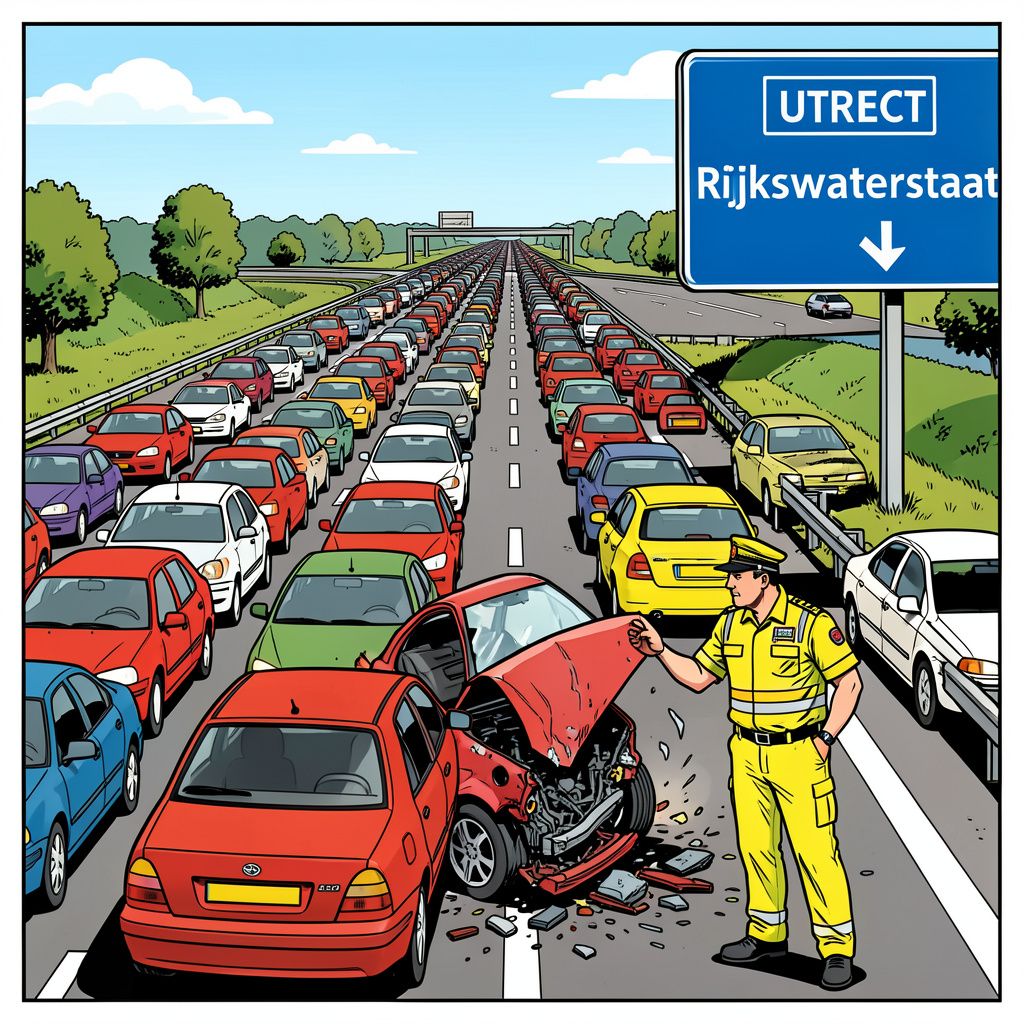 Een zware botsing op de A2 richting Utrecht veroorzaakt dinsdagochtend een monsterfile van twintig kilometer.