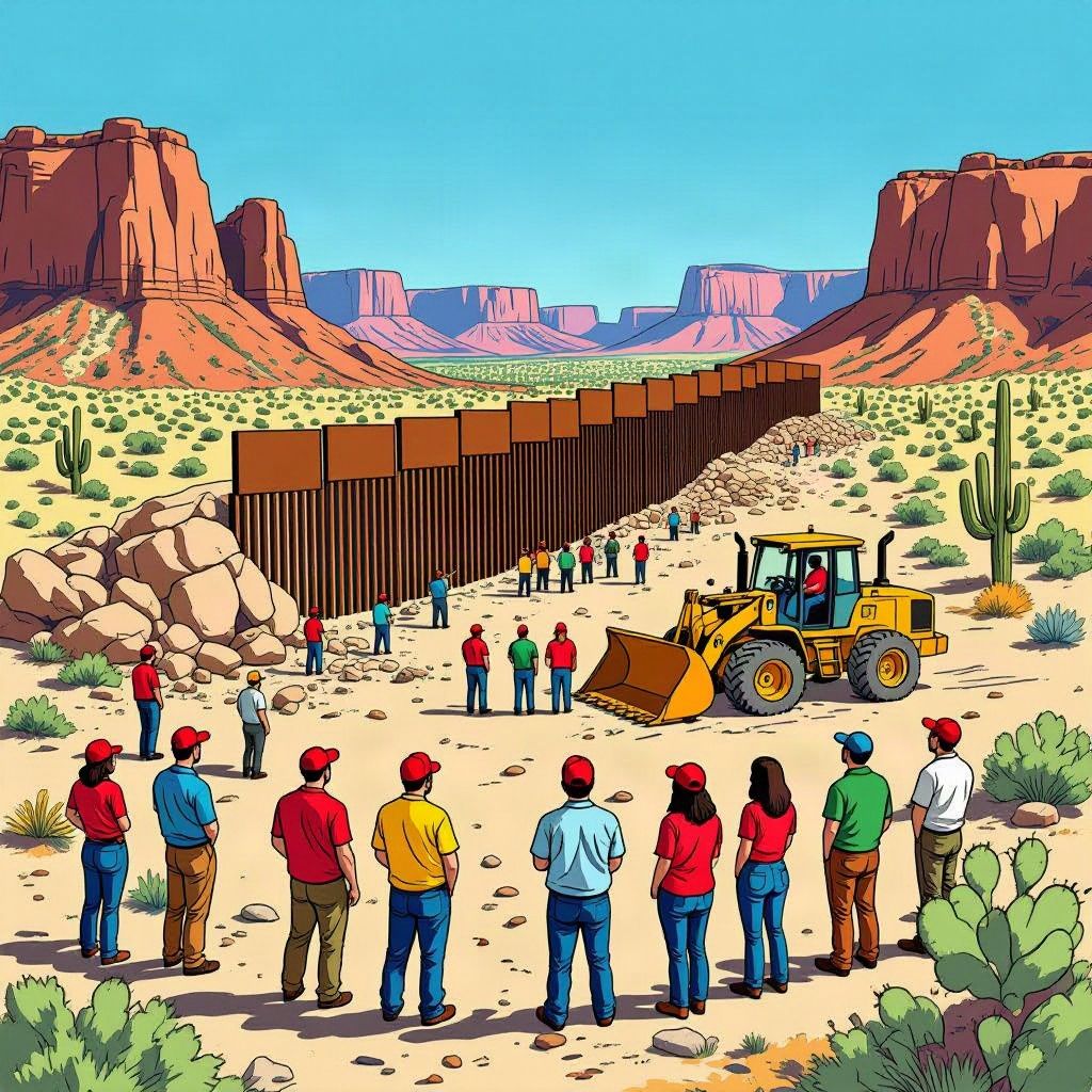 Zelfs Trump-fans blokkeren de miljardenmuur in het Texaanse natuurpark Big Bend.