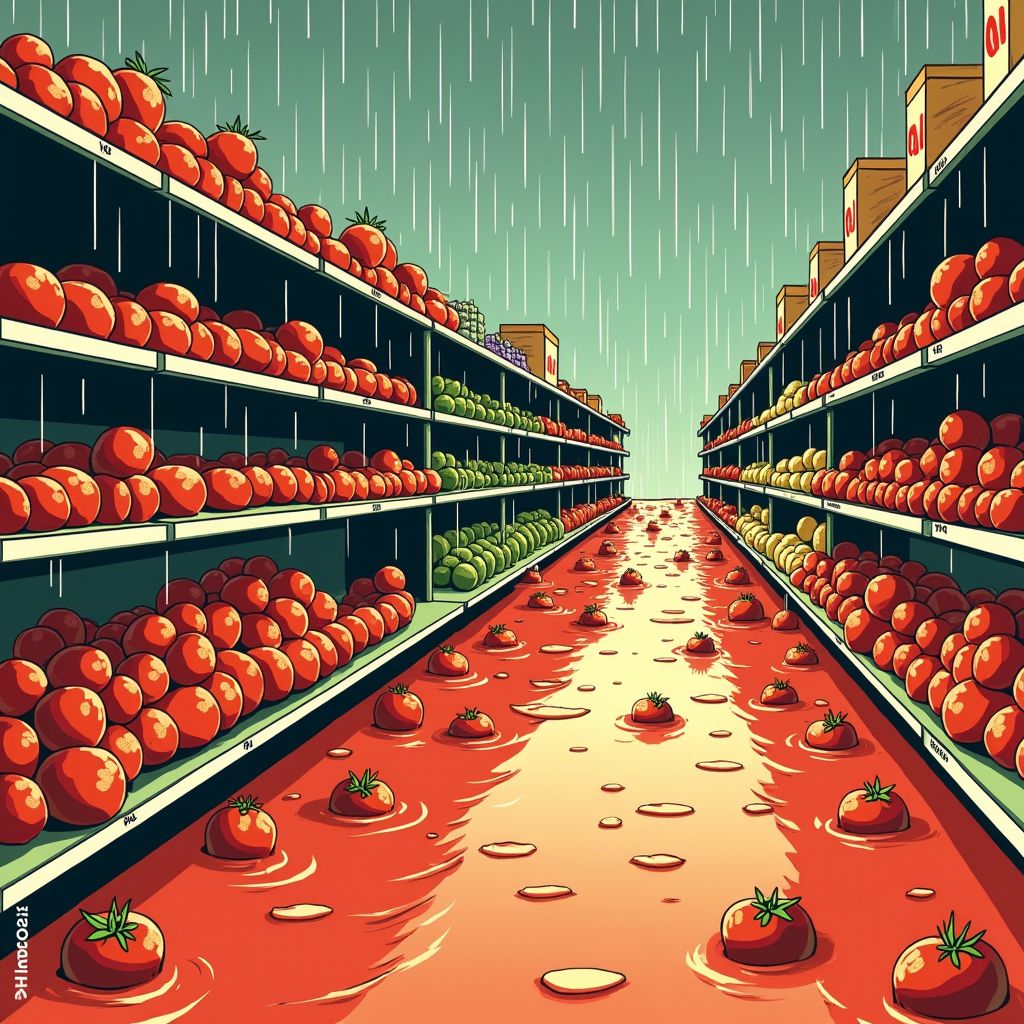 Nederlandse supermarkten krijgen lege schappen door extreme regen in Marokko en Spanje