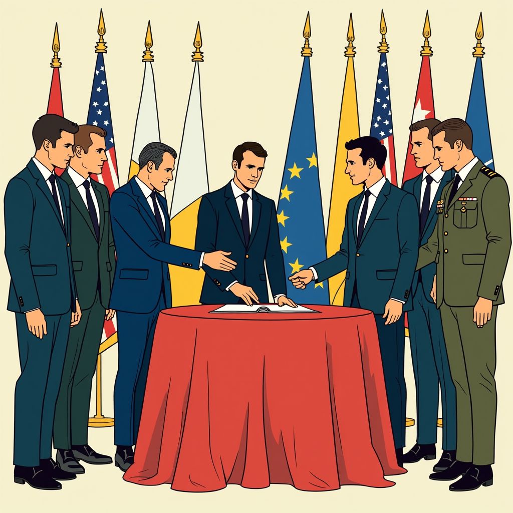 Europa belooft vandaag in Parijs een multinationale militaire macht voor Oekraïne