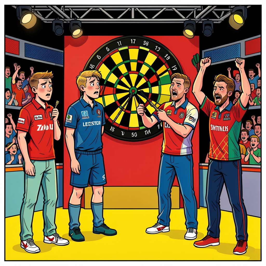 Grote schok in Leicester: dartskampioenen Luke Littler en Michael van Gerwen liggen er al na één avond uit.