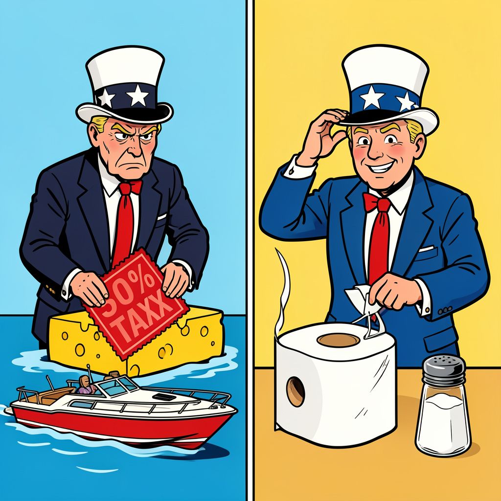 Amerika heft vanaf vandaag vijftig procent extra belasting op Canadese kaas en motorboten.