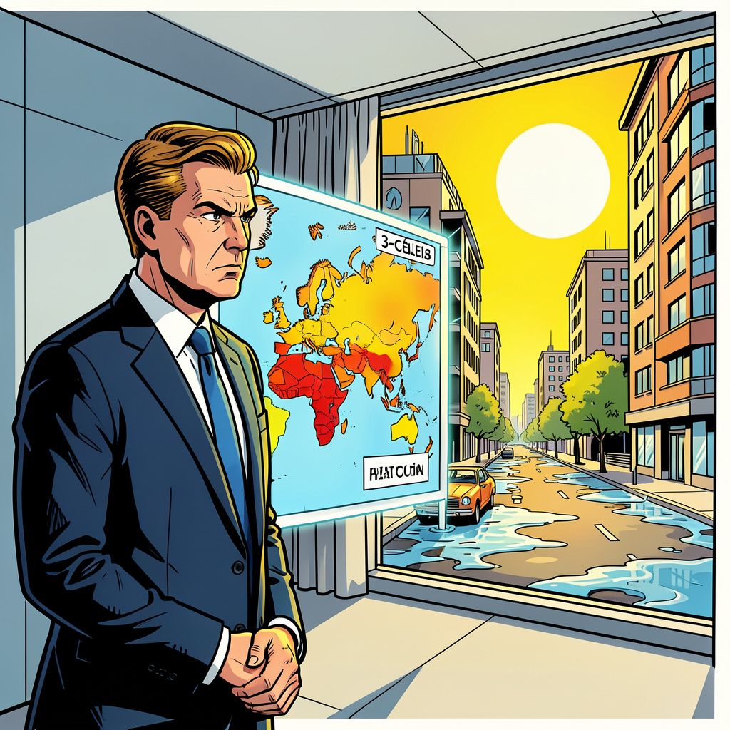Brussel dwingt lidstaten tot actie voor een wereld die drie graden warmer wordt.