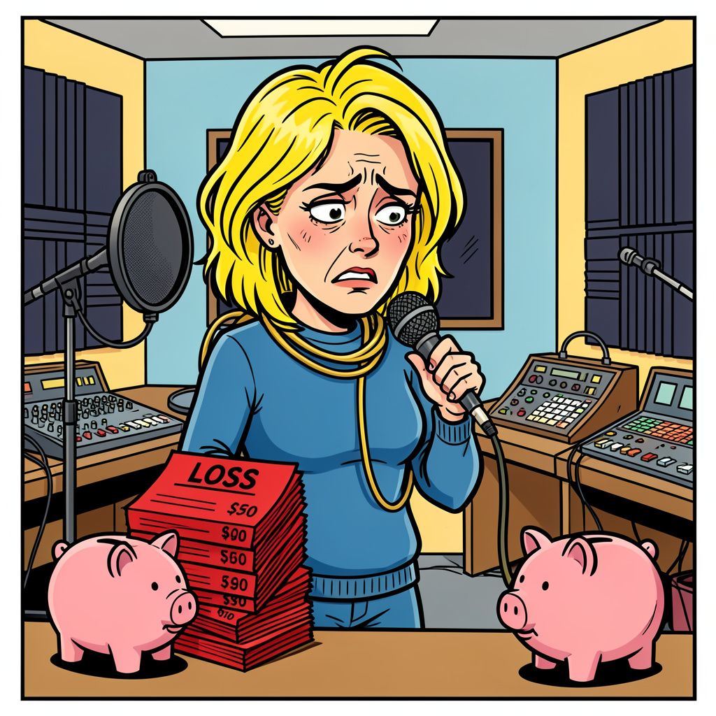 Zangeres Anouk wil haar microfoon aan de wilgen hangen door aanhoudende geldzorgen.