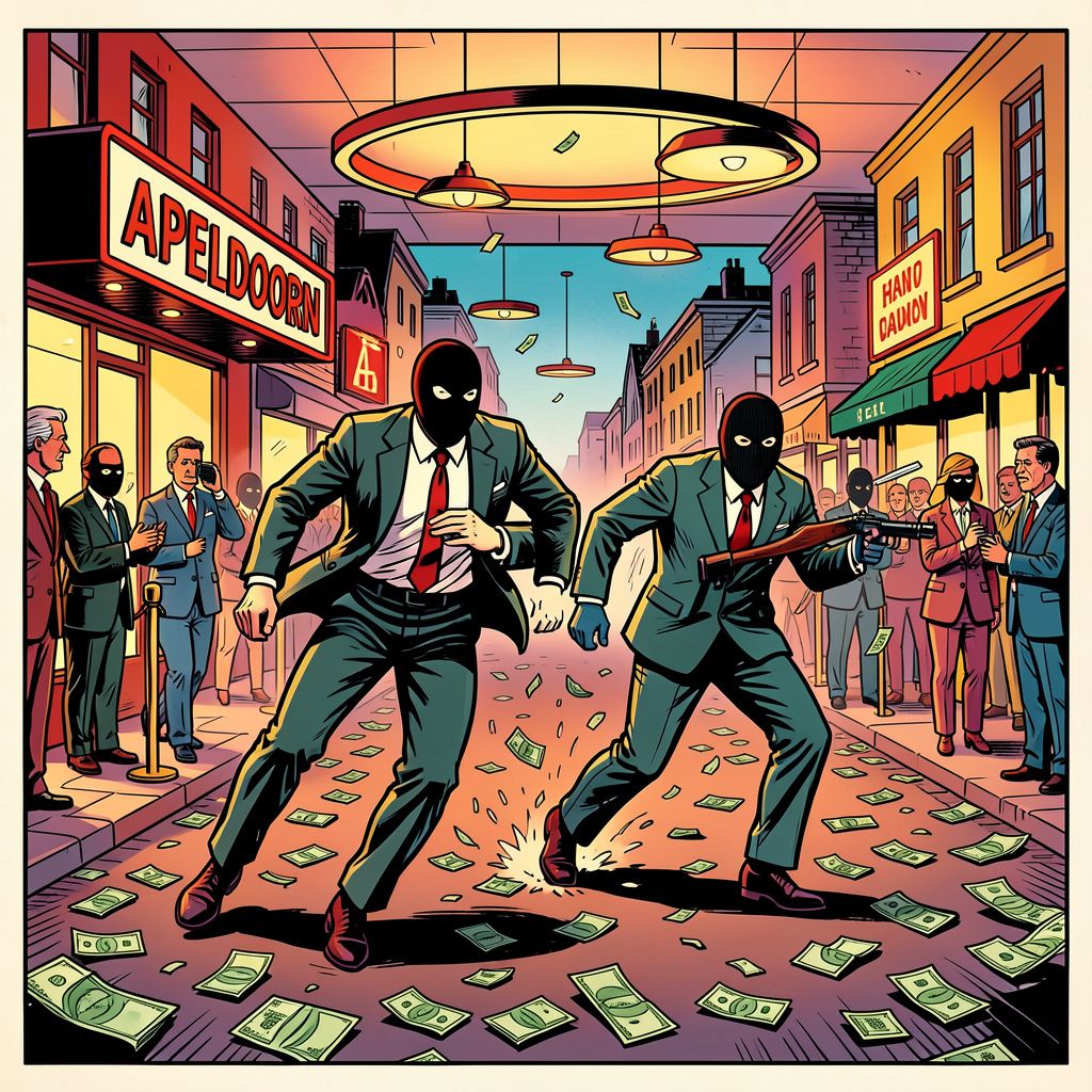 Gewapende overvallers laten geld achter op straat tijdens casino-roof in Apeldoorn