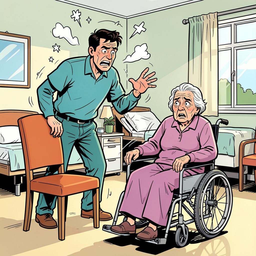 Een man doodde zijn moeder in het verzorgingstehuis omdat hij dacht dat zij de duivel was.