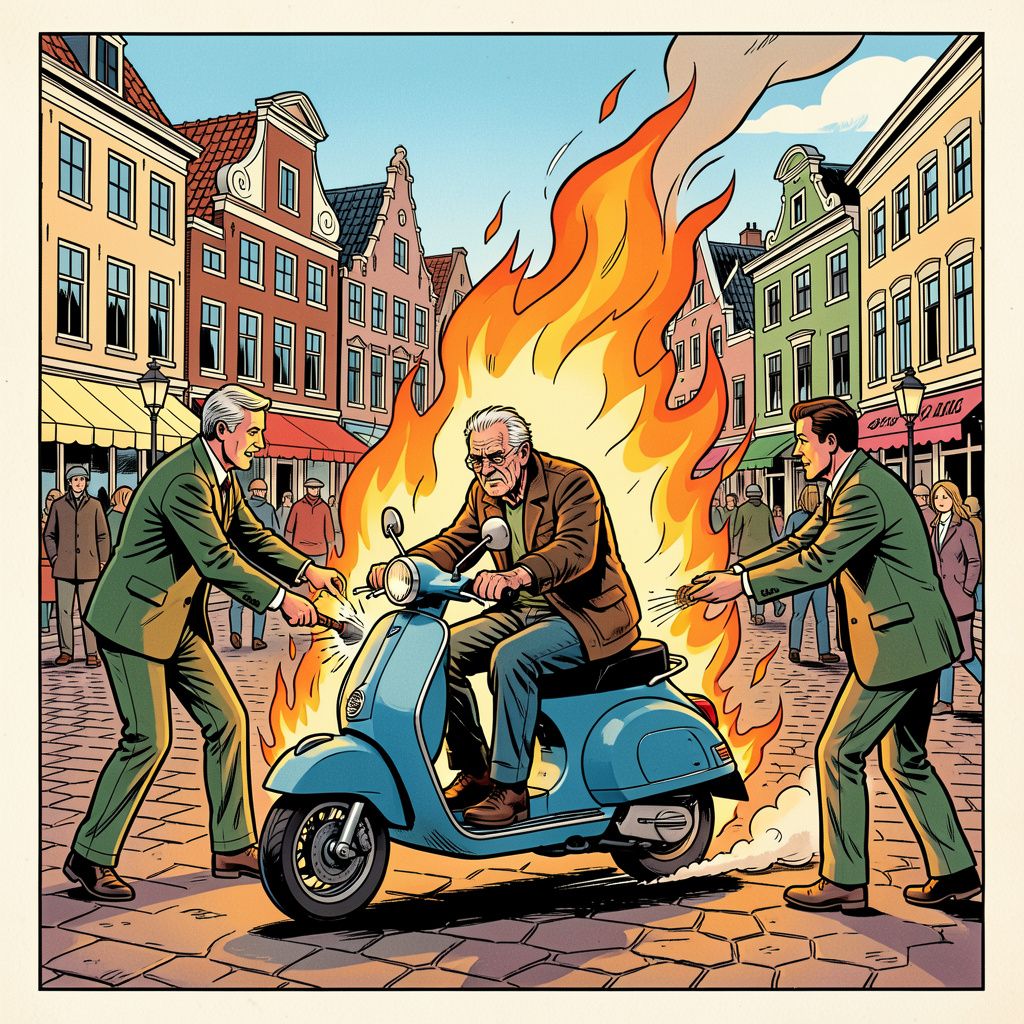 Gehandicapte man wordt in brand gestoken op druk winkelplein in Utrecht