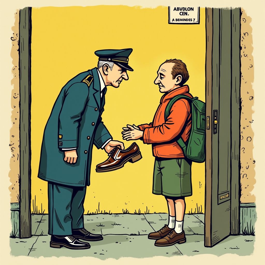 Beveiliger dwingt asielzoeker tot voetenkussen en wordt ontslagen na ophef over video