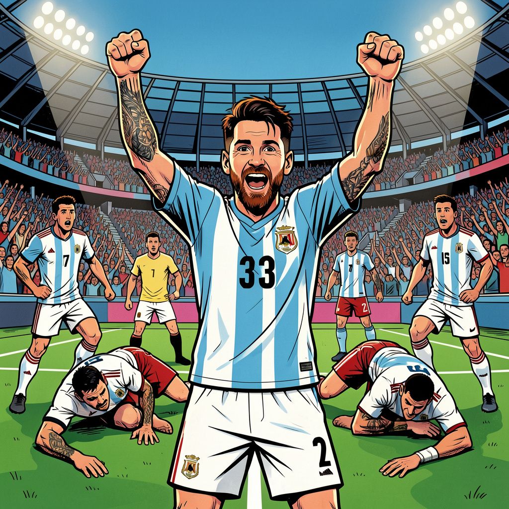 Argentinië flikt het onmogelijke en bereikt de kwartfinales na een bizarre comeback tegen Egypte.