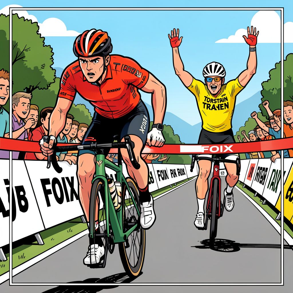 Mads Pedersen wint de sprint in Foix en een Noorse outsider pakt verrassend de gele trui.