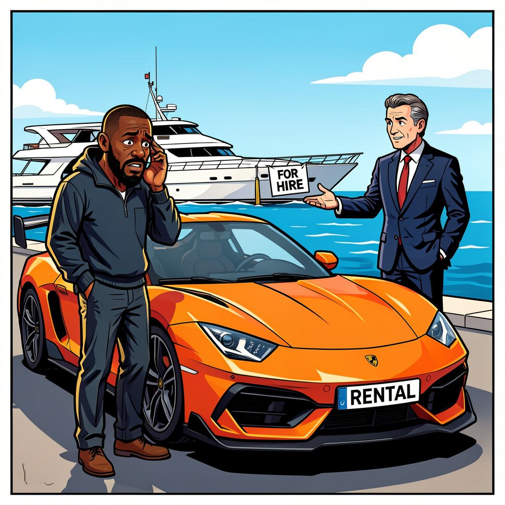 De advocaten van Andrew Tate geven toe dat zijn peperdure supercars gewoon gehuurd zijn.